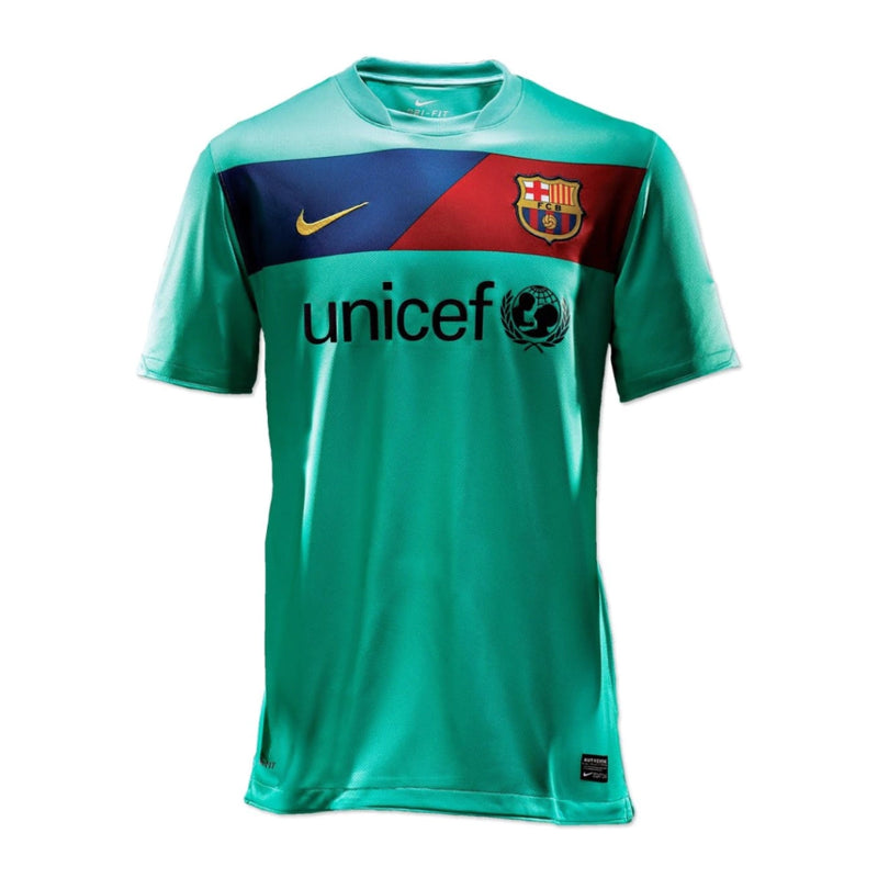 Camisa II Barcelona Away 2010/2011 Retrô Nike - Verde Água