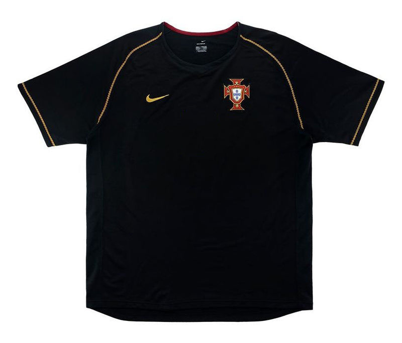 Camisa II Portugal Away 2006 Copa do Mundo Retrô Nike - Preta