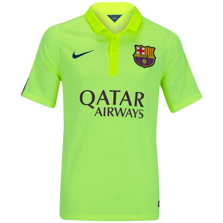 Camisa III Barcelona Third 2014/2015 Retrô Nike - Amarelo Limão