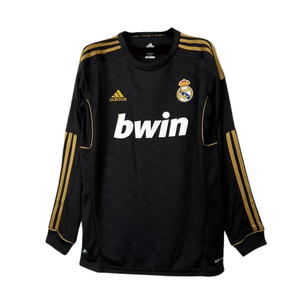 Camisa II Real Madrid Away 2011/2012  Manga Longa Retrô Adidas - Preta