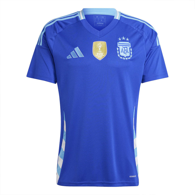 Camisa Argentina Away 2024 + Patch de Campeão - Azul Manto do GOAT | Loja de Artigos Esportivos | Camisas de Futebol