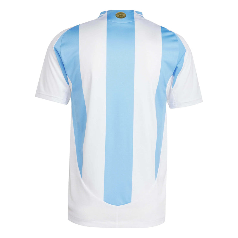 Camisa Seleção Argentina Home 2024 + Patch Campeão - Branca e Azul Manto do GOAT | Loja de Artigos Esportivos | Camisas de Futebol