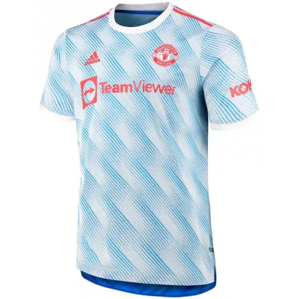 Camisa II Manchester United Away 2021/2022 Retrô Adidas  - Azul e Branca