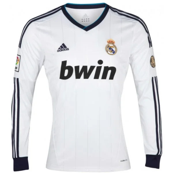 Camisa I Real Madrid Home 2012/2013  Manga Longa Retrô Adidas - Branca