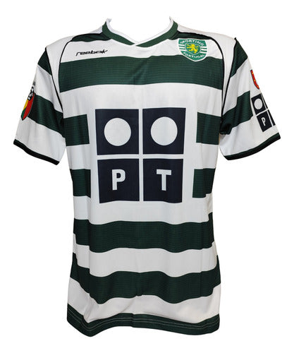 Camisa I Sporting Portugal Home 2002/2003 Retrô Reebok - Verde e Branca