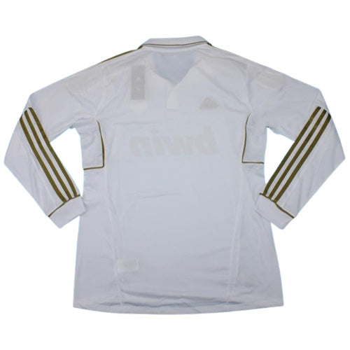 Camisa I Real Madrid Home 2011/2012  Manga Longa Retrô Adidas - Branco