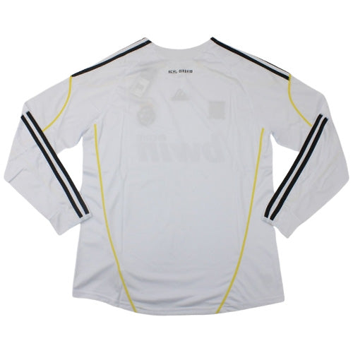 Camisa I Real Madrid Home 2009/2010 Manga Longa Retrô  Adidas - Branca