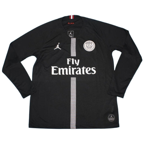 Camisa III PSG Third 2018/2019 Manga Longa Retrô Nike Jordan - Preta