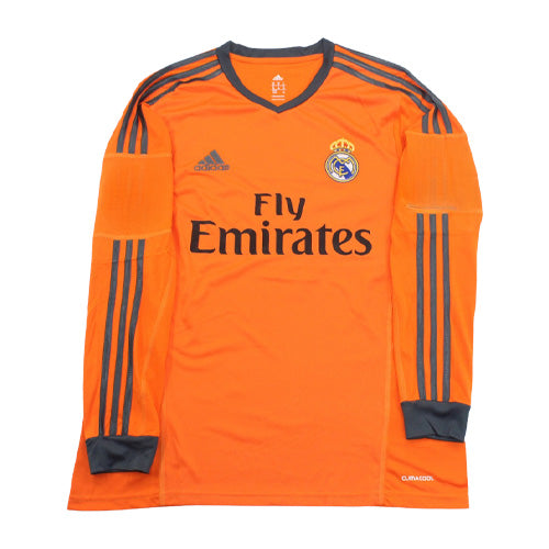 Camisa III Real Madrid Third 2013/2014 Manga Longa Retrô Adidas - Laranja