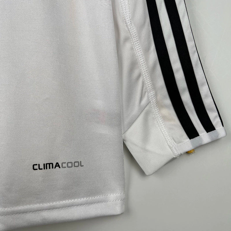 Camisa I Real Madrid Home 2009/2010 Manga Longa Retrô  Adidas - Branca