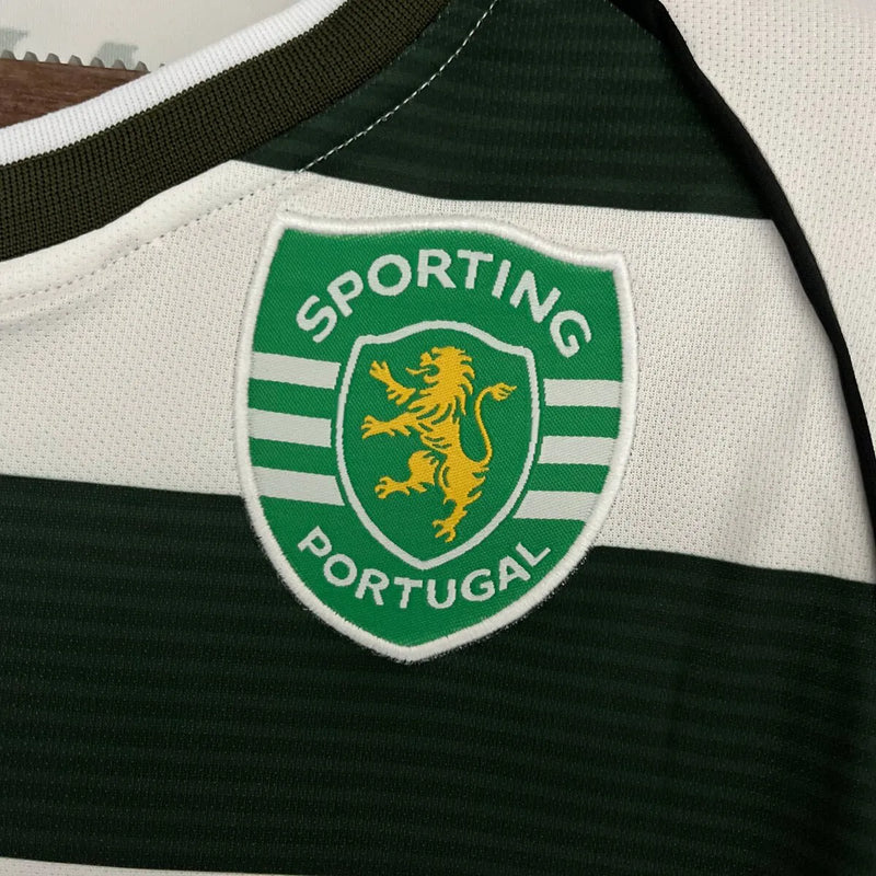 Camisa I Sporting Portugal Home 2002/2003 Retrô Reebok - Verde e Branca