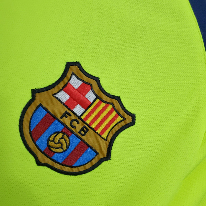 Camisa II Barcelona Away 2005/2006 Manga Longa Retrô Nike - Amarelo Limão