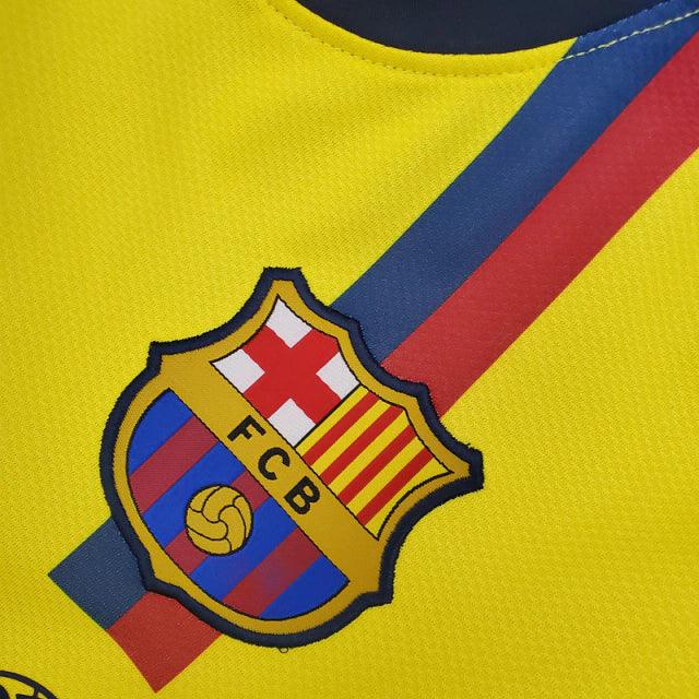 Camisa II Barcelona Away 2008/2009 Manga Longa Retrô Nike - Amarela