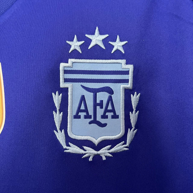 Camisa II Argentina Away 2024 Copa América + Patch Campeão Copa do Mundo 2022 Torcedor Adidas - Azul