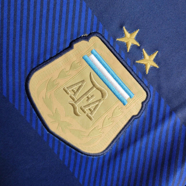 Camisa II Argentina Away 2014 Copa do Mundo Retrô Adidas - Azul