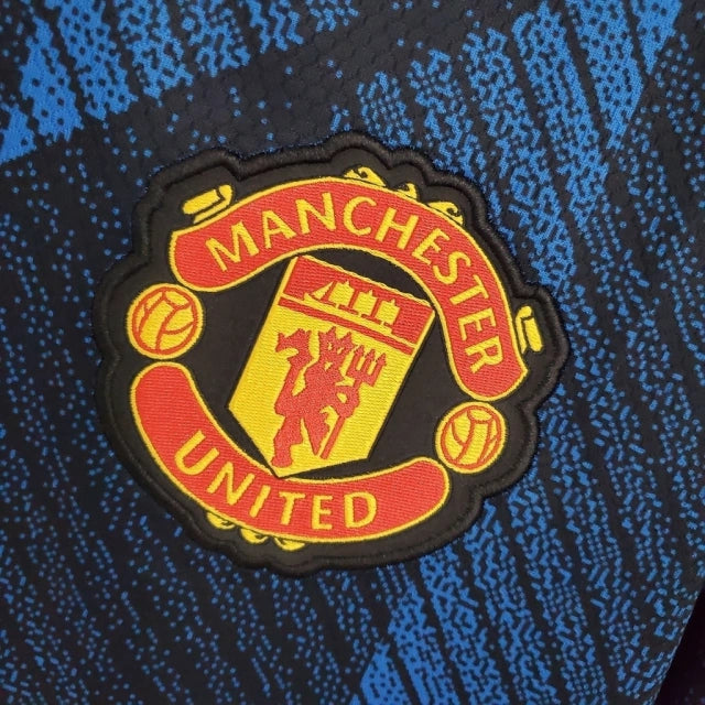 Camisa III Manchester United Third 2021/2022 Retrô Adidas  - Azul