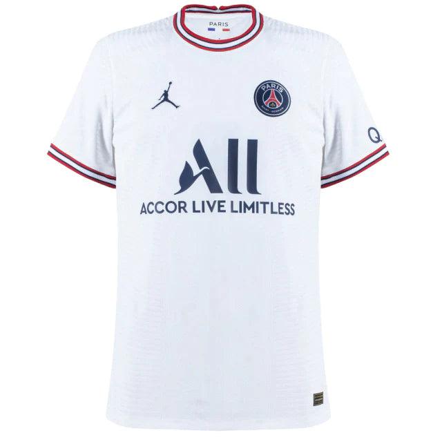 Camisa Paris Saint Germain - PSG Fourth 21/22 Torcedor Nike Masculina - Branco - Manto do GOAT | Loja de Artigos Esportivos | Camisas de Futebol