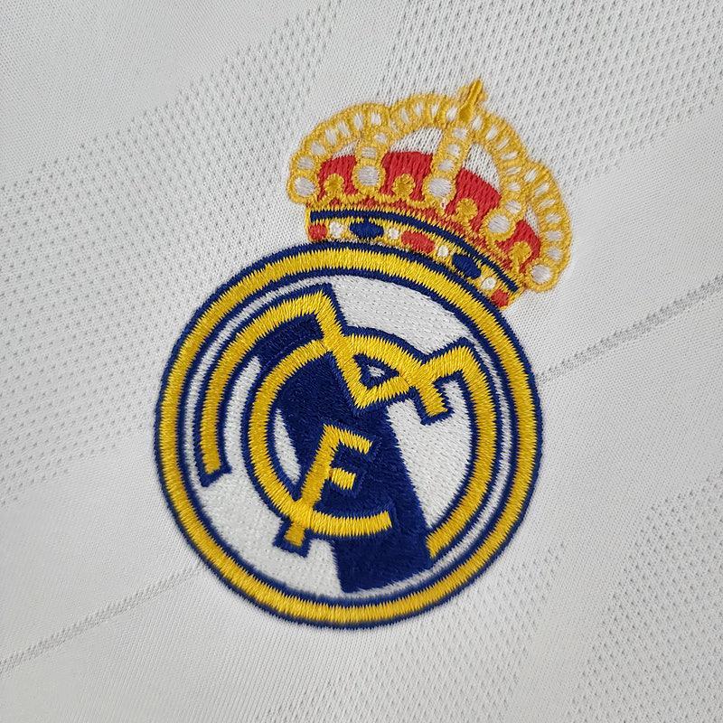 Camisa I Real Madrid Home 2017/2018 Manga Longa Retrô Adidas - Branco