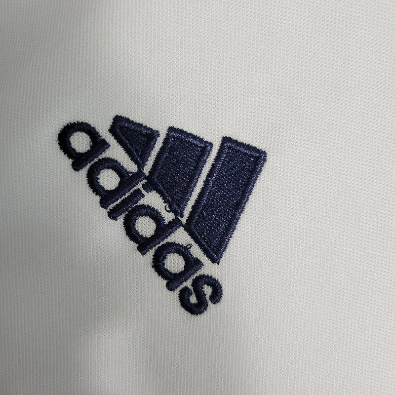 Camisa Real Madrid Adidas 2016/17 (Manga longa) Retrô- Branco - Manto do GOAT | Loja de Artigos Esportivos | Camisas de Futebol