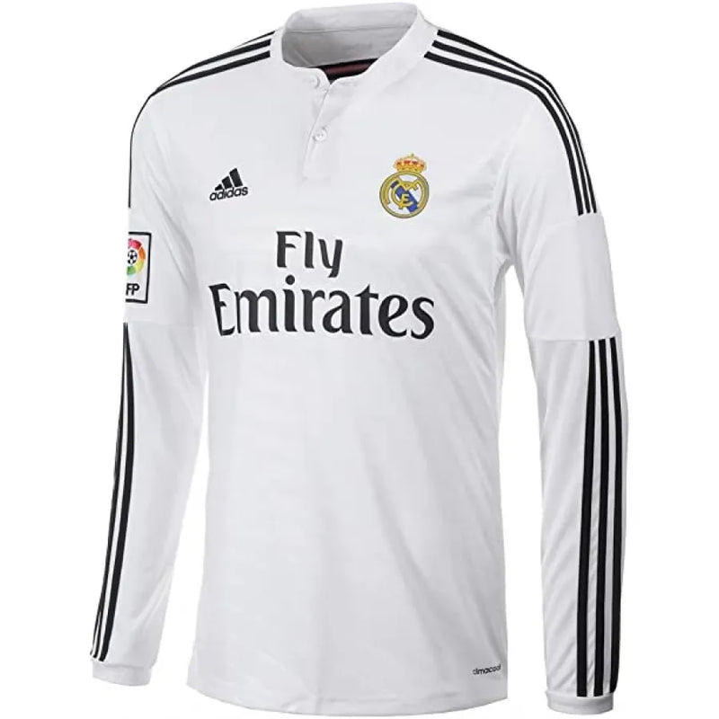 Camisa I Real Madrid Home 2014/2015 Manga Longa Retrô Adidas - Branca