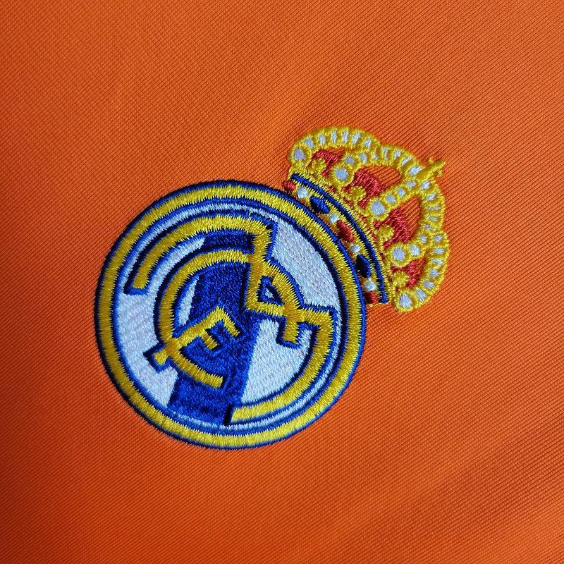 Camisa Real Madrid II Away 2013/14 Retrô (Manga longa) Laranja - Manto do GOAT | Loja de Artigos Esportivos | Camisas de Futebol