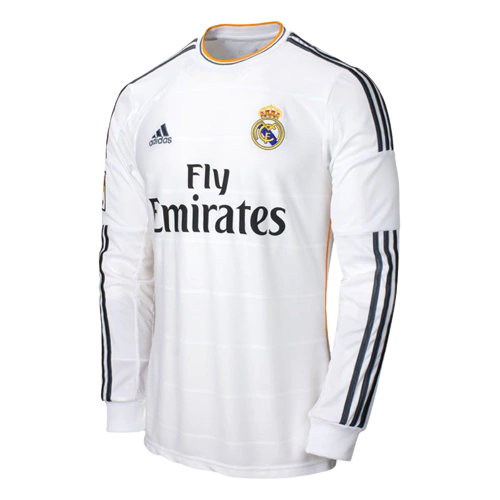 Camisa I Real Madrid Home 2013/2014 Manga Longa Retrô Adidas - Branca