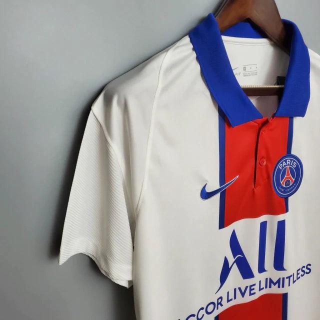 Camisa Retrô Paris Saint Germain Away 20/21 Torcedor Nike Masculina - Branco - Manto do GOAT | Loja de Artigos Esportivos | Camisas de Futebol