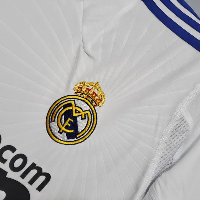 Camisa I Real Madrid Home 2010/2011  Manga Longa Retrô Adidas - Branca