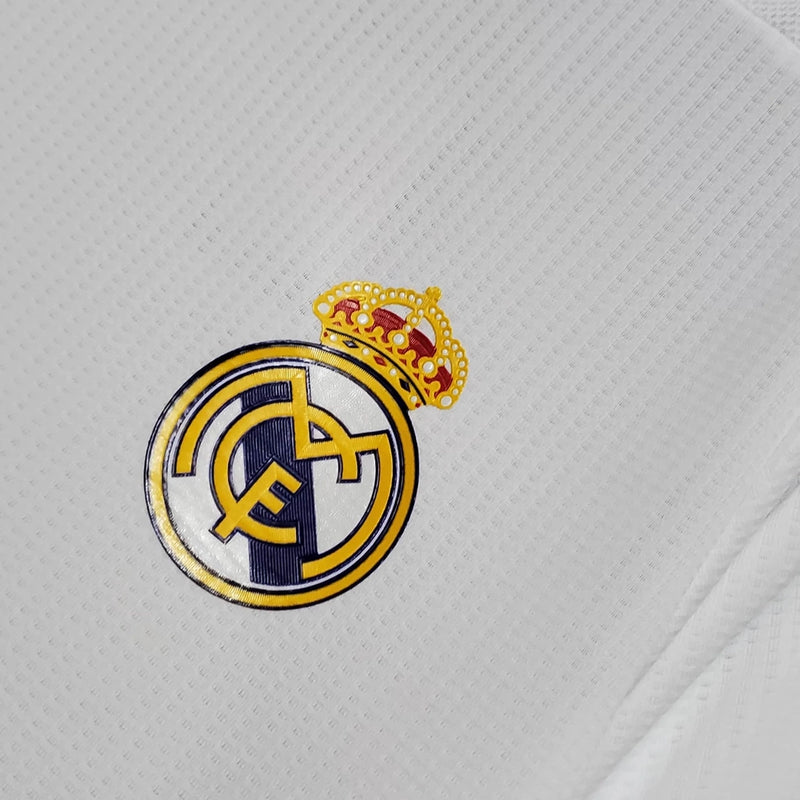 Camisa I Real Madrid Home 2015/2016  Manga Longa Retrô Adidas - Branca