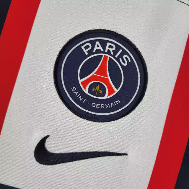 Camisa I PSG Home 2022/2023 Manga Longa Retrô Nike - Azul Marinho