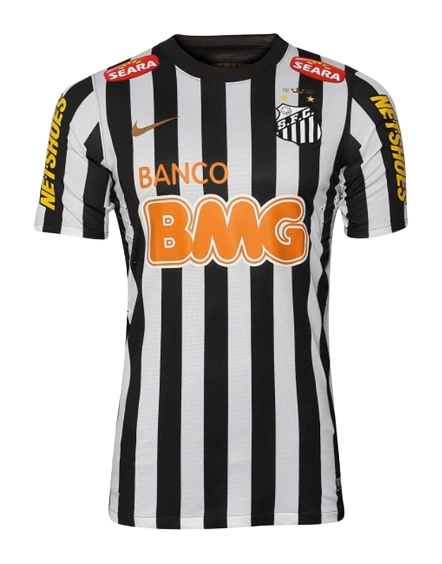 Camisa II Santos Away 2012/2013 Retrô Nike - Preta e Branca