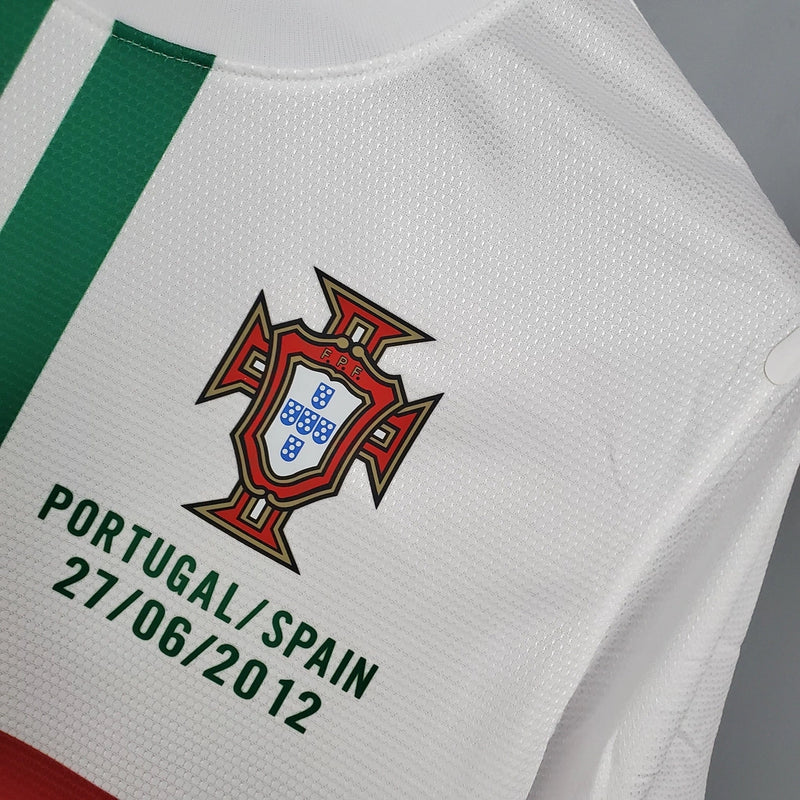 Camisa II Portugal Away 2012 Euro Manga Longa Retrô Nike - Branca