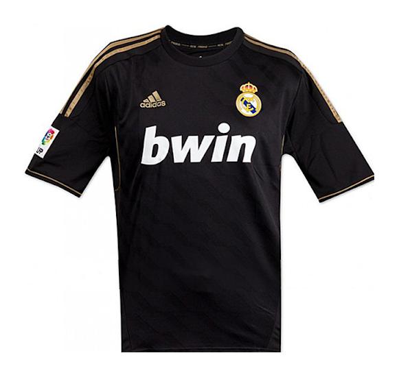 Camisa II Real Madrid Away 2011/2012 Retrô Adidas - Preta