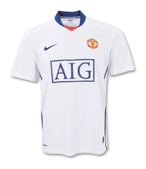 Camisa II Manchester United Away 2008/2009 Retrô Nike  - Branca