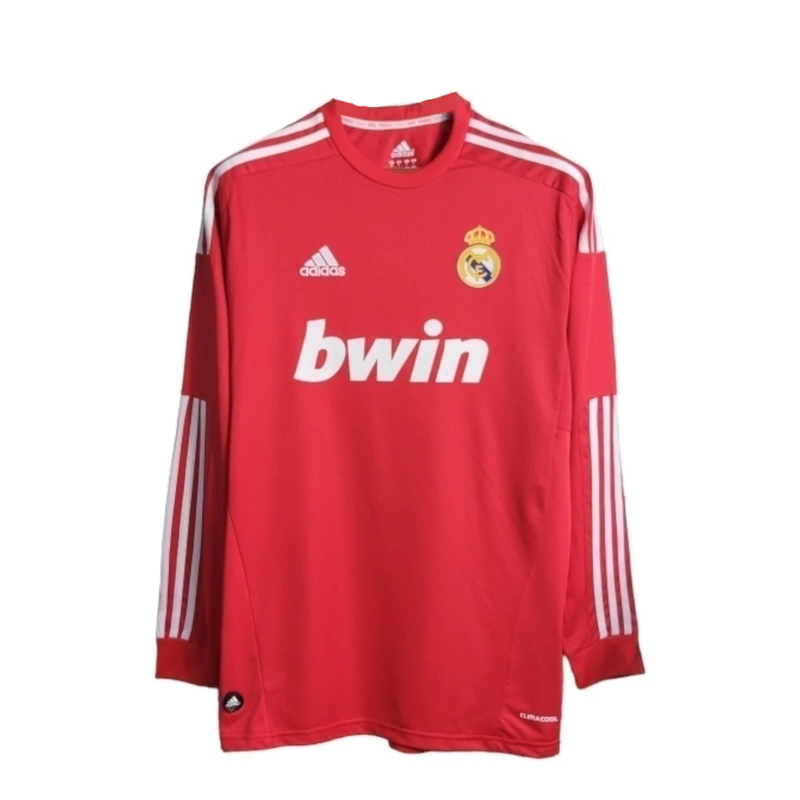 Camisa III Real Madrid Third 2011/2012 Manga Longa Retrô Adidas - Vermelha