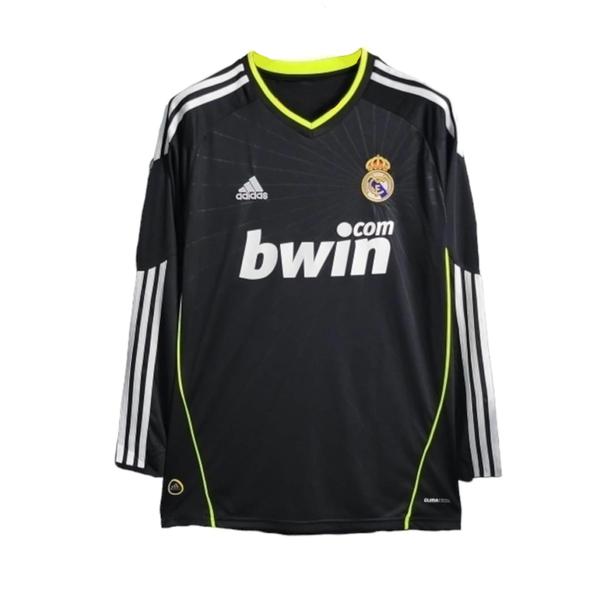 Camisa II Real Madrid Away 2010/2011  Manga Longa Retrô Adidas - Preta