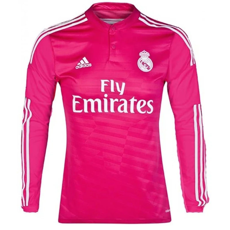 Camisa III Real Madrid Third 2014/2015 Manga Longa Retrô Adidas - Rosa